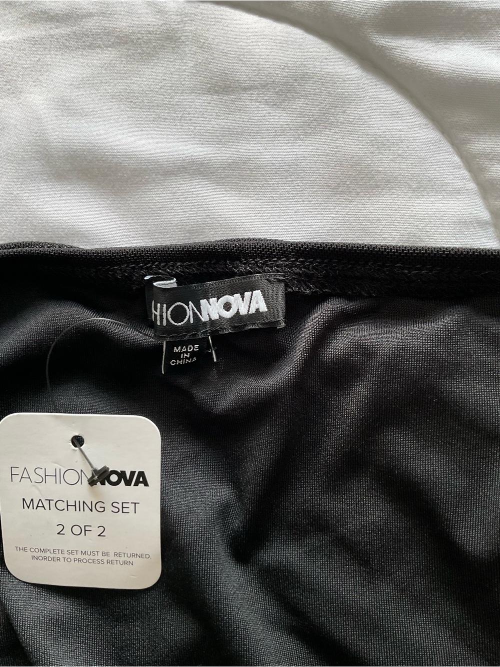 Fashion Nova Black Ruched Side-Drawstring Skirt - Picture 5 of 6